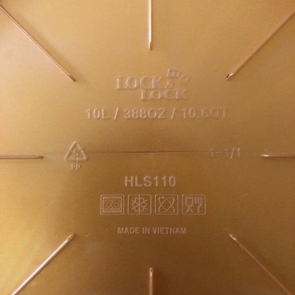 Lock & Lock Portable Round 10.6 QT Cake Cupcake Carrier Dk Orange Travel HLS110 - Picture 7 of 8